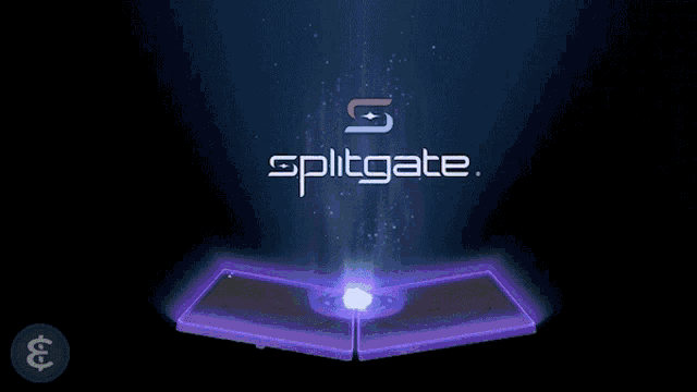 the word splitgate that is on a purple background