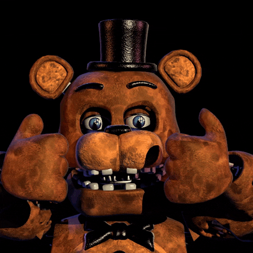 a teddy bear with a top hat and bow tie giving a thumbs up