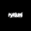 the word kasumi is glowing in the dark .