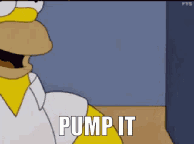 homer simpson from the simpsons says " pump it "