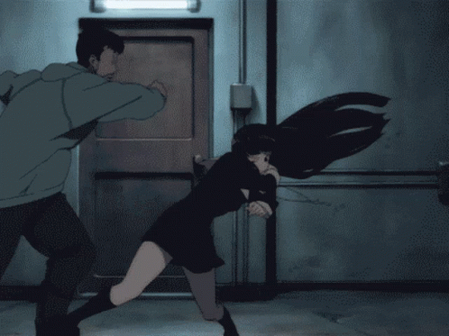 Anime Right In The Stomach GIF - Anime Right In The Stomach Girl GIFs