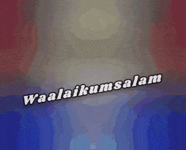 a picture of a man with the words waalaikumsalam