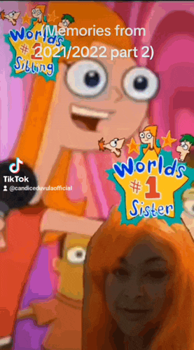 a cartoon of perry the platypus with the words world 's # 1 sister written on it