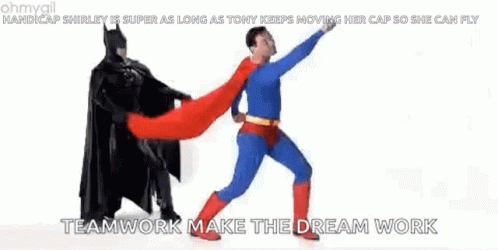 Teamwork Superman GIF