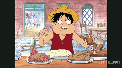 Anime Eating One Piece GIF - Anime Eating One Piece Luffy GIFs