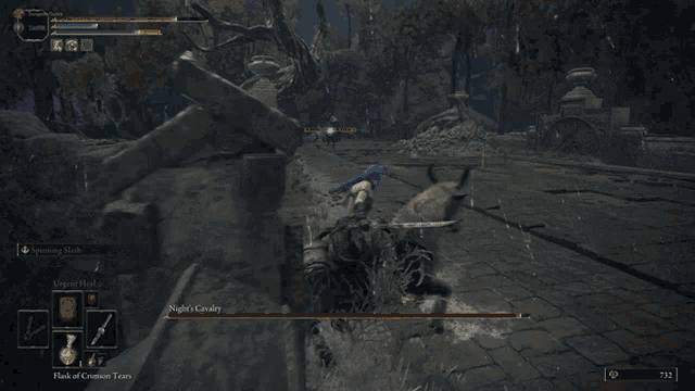 a screenshot of a video game shows a monster called night 's carving