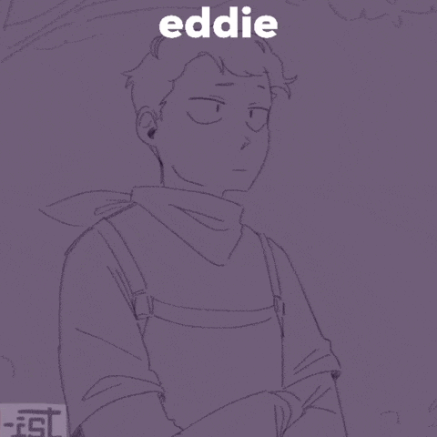a drawing of a boy with the name eddie on the top
