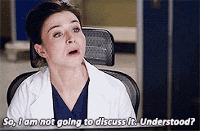 Greys Anatomy Amelia Shepherd GIF - Greys Anatomy Amelia Shepherd So I Am Not Going To Discuss It GIFs
