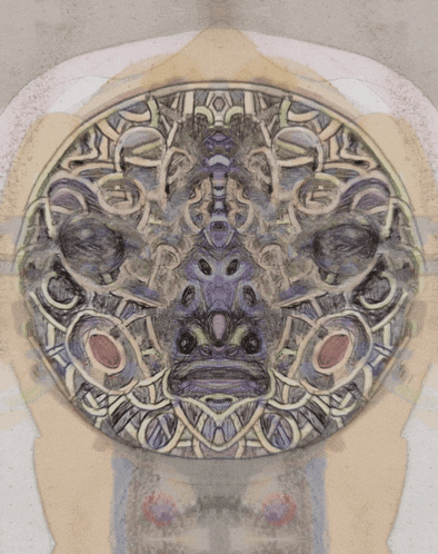 a drawing of a circle with a face on it and the letters t and o on it