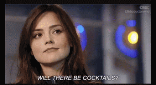 Jenna Coleman Will There Be Cocktails GIF - Jenna Coleman Will There Be Cocktails Dr Who GIFs