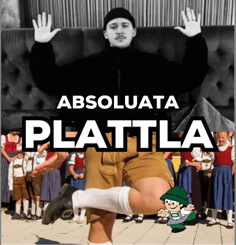 an ad for absoluta plattla shows a man dancing in front of a group of children