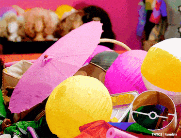 a bunch of colorful lanterns and umbrellas with t4yce tumblr written on the bottom right