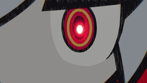 a drawing of a red and white circle with a star in the center