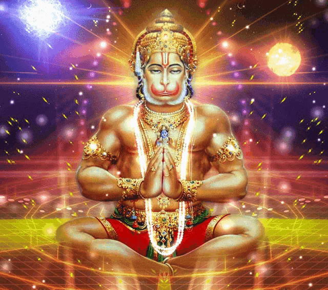 a painting of a man with his hands folded in prayer
