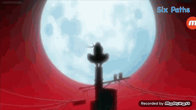 a silhouette of a person in front of a full moon with the words six paths below