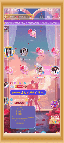 a screenshot of a video game that says grhr family all r welcome a family loves you