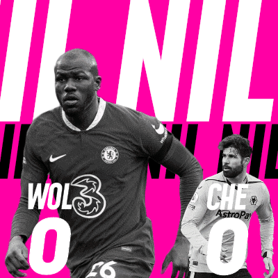 a black and white photo of two soccer players named wol 3 and che