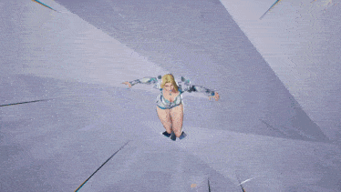 a close up of a woman 's breasts in a video game character