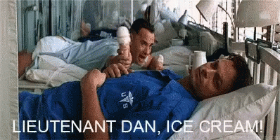 Forrest Gump Lieutenant Dan GIF - Forrest Gump Lieutenant Dan Ice Cream GIFs