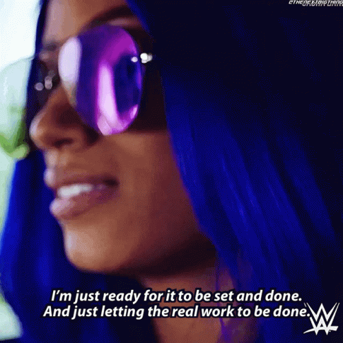 Sasha Banks Just Ready For It To Be Set And Done GIF - Sasha Banks Just Ready For It To Be Set And Done Letting The Real Work GIFs