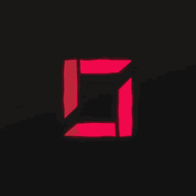a red square on a black background with the letter l