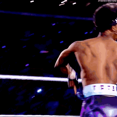 a wrestler with a headband that says i am on it