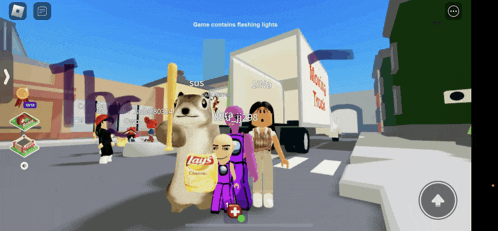 a screenshot of a video game that says game contains flashing lights on the bottom