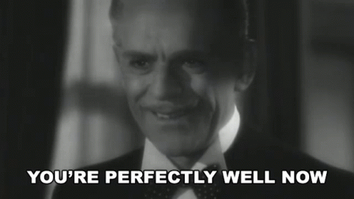Youre Perfectly Well Now Dr Ernest Sovac GIF - Youre Perfectly Well Now Dr Ernest Sovac Black Friday GIFs
