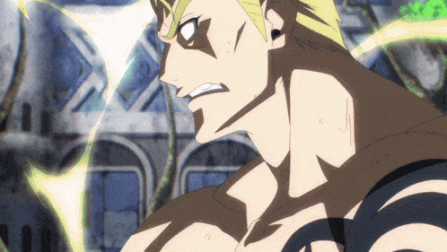 a man with a tattoo on his arm is shown in a cartoon