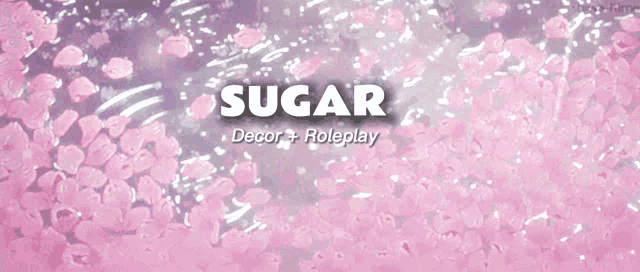a pink and purple background with the words sugar decorate roleplay