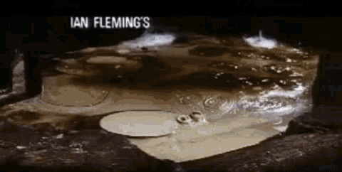 ian fleming 's name is on the bottom of a dirty floor