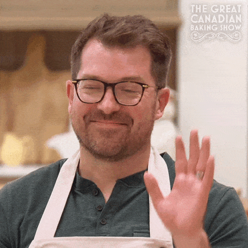 Raising Hand Andrew GIF - Raising Hand Andrew The Great Canadian Baking Show GIFs