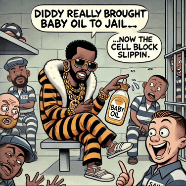 diddy really brought baby oil to jail now the cell block slipped