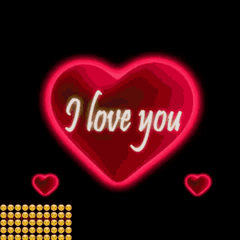 a red heart with the words `` i love you '' on it