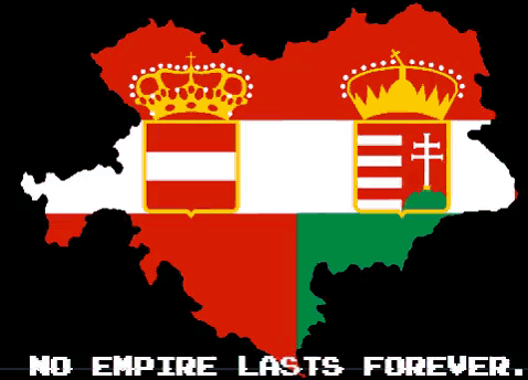 a map of austria with the words no empire lasts forever