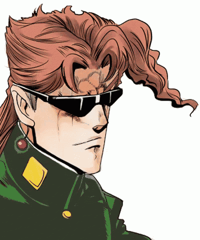 a cartoon of a man wearing sunglasses and a green jacket