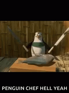 Penguin Chef Hell Yeah GIF - Penguin Chef Hell Yeah Penguins Of Madagascar GIFs