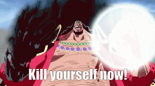 a cartoon character says kill yourself now