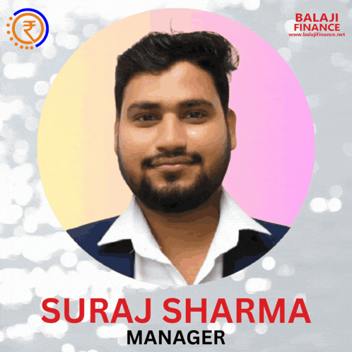 a man with a beard and the name suraj sharma manager