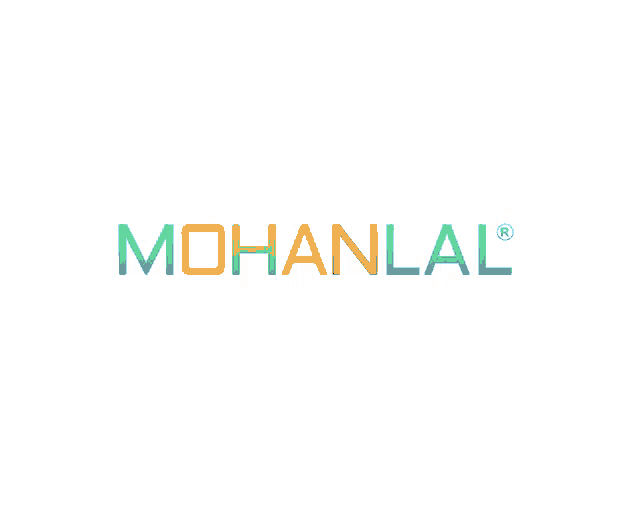 a colorful logo for mohanlal with a rainbow of colors