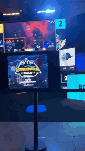 a screen displays a video game called battle royale dallas