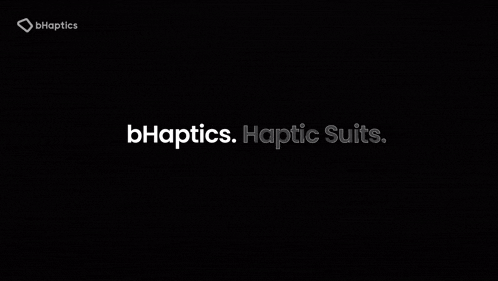 a black vest with the words bhoptics haptic suits written on it