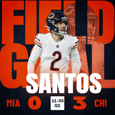 a poster for a football player named santos with the time of 11:03
