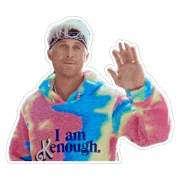 a man wearing a tie dye hoodie with the words i am enough on it