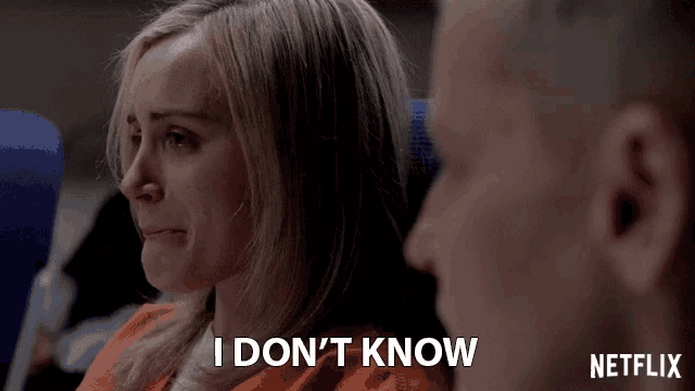 a woman says i don 't know while sitting next to a man