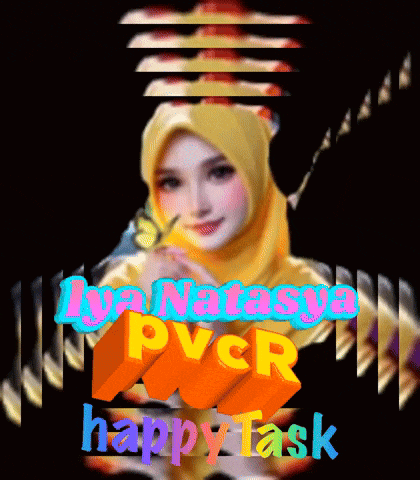 a picture of a woman in a yellow hijab with the name ivanatasha pvcr happy task