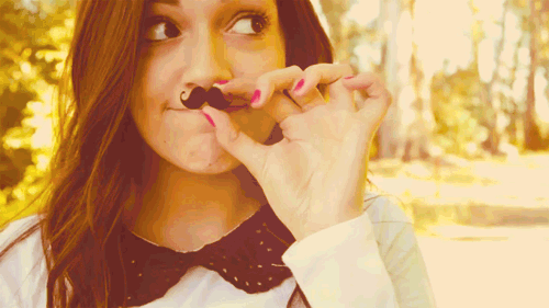 Cute GIF - Bethany Mota Moustache GIFs