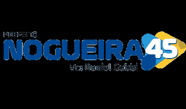 a blue and yellow logo that says nogueira45 on it