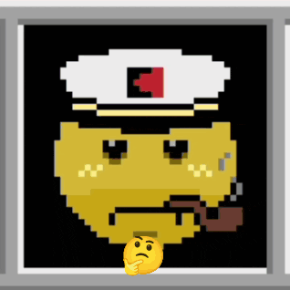 a pixel art of a smiley face smoking a pipe
