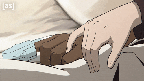 a cartoon drawing of a person 's hand with the word [ as ] below it